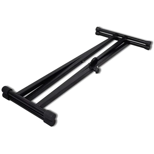 Keyboardstativ svart vikbart justerbart 100kg