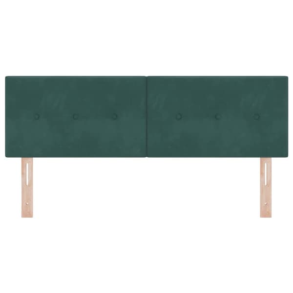 Huvudgavel Mörkgrön 144 cm Sammet