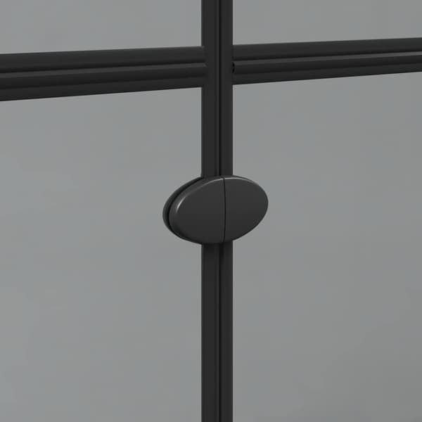 Walk-In duschvägg Svart 100 x 6,5 x 190 cm