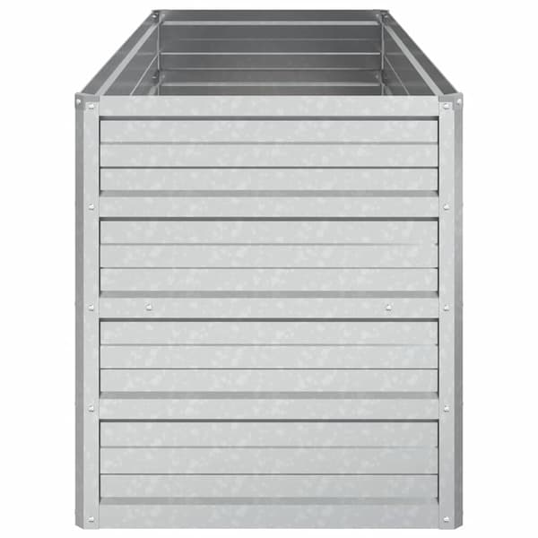 Odlingslåda upphöjd galvaniserat stål 100x40x45 cm silver
