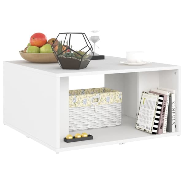 Soffbord 4 st vit 33x33x33 cm konstruerat trä