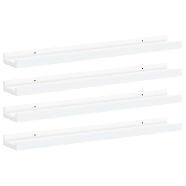 Vägghyllor 4 st vit 60x9x3 cm