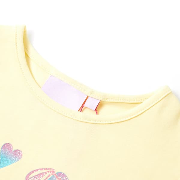 T-shirt för barn mild gul 116