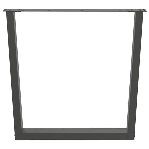 Matbordsben V-formade 2 st antracit 90x(72-73,3) cm stål