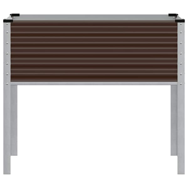Trädgårdskruka brun 100x45x90 cm stål
