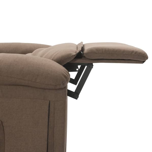 Massagefåtölj taupe tyg