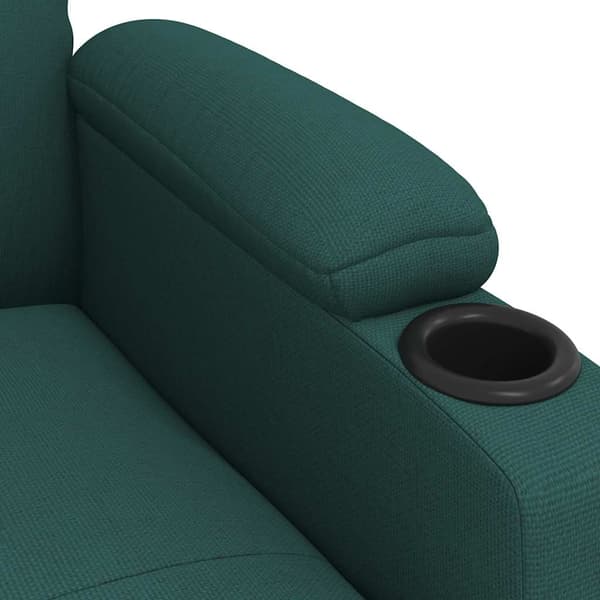 Reclinerfåtölj mörkgrön tyg