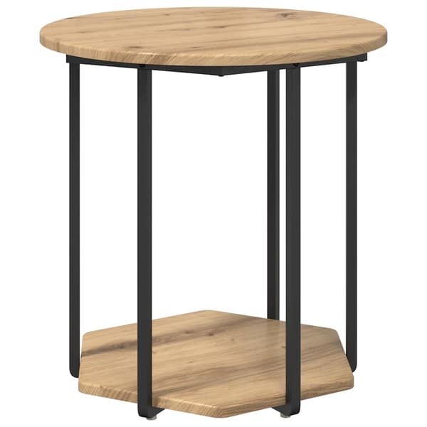 Sidobordsset med hylla 2 pcs Brun