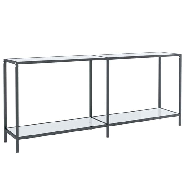 Konsolbord vit 180x35x75,5 cm härdat glas