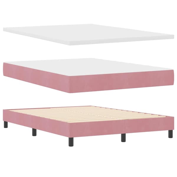 Bäddfjäder med madrass Rosa 190 x 140 cm Polyester