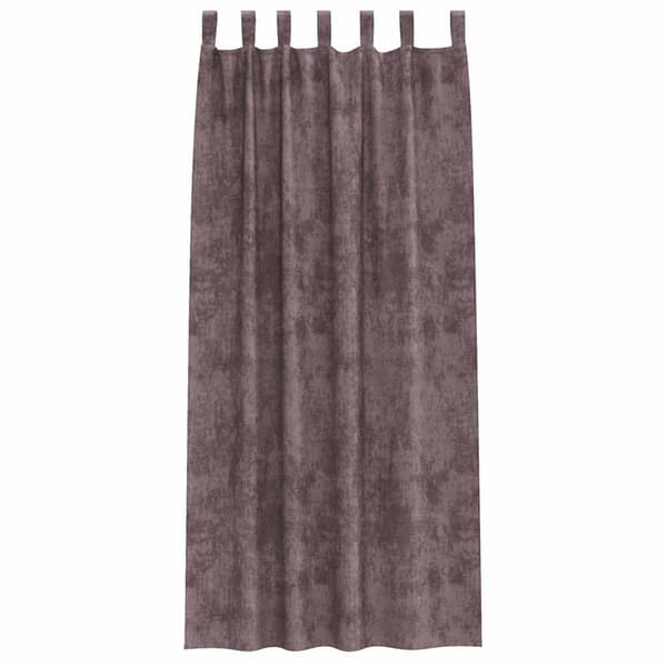 Sammetsgardiner 2 st Brun 225 x 140 cm Sammet