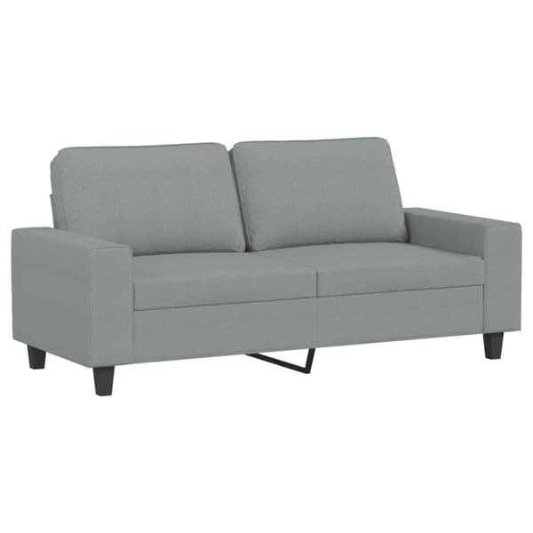 Soffgrupp 3 delar ljusgrå tyg