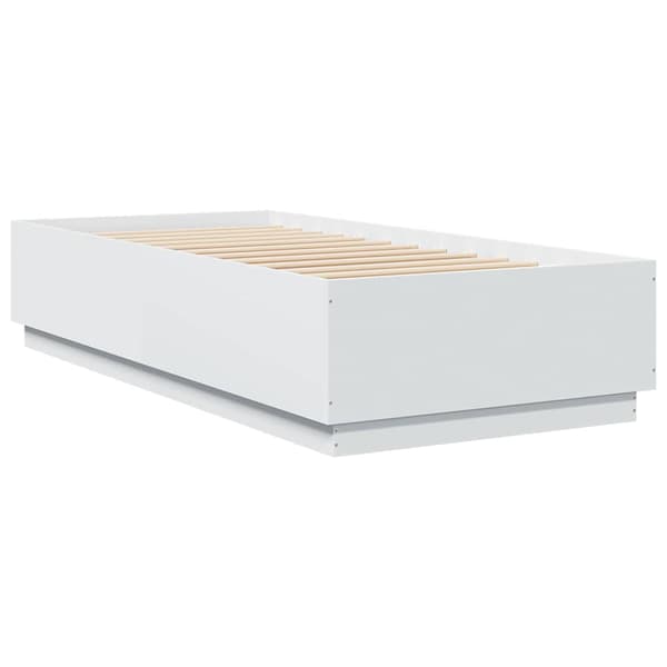 Sängram vit 100x200 cm konstruerad trä