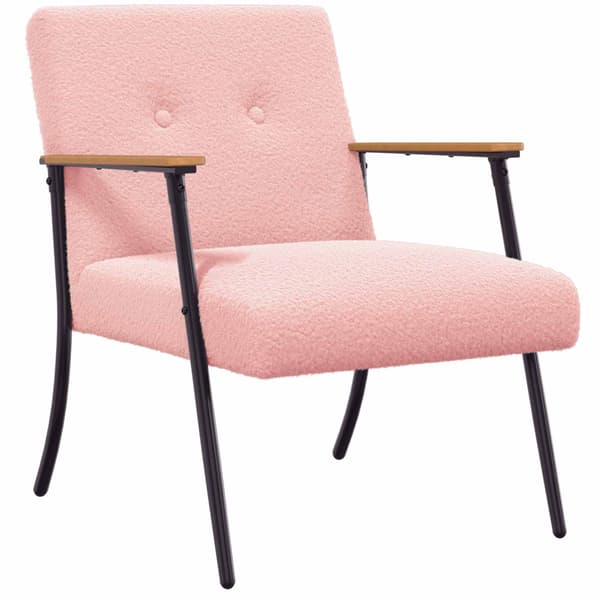 fåtölj Rosa Krälsig Ull-liknande Tyg