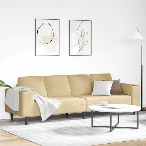 Soffa Grågrön 250 x 77 x 76 cm Kordread tyg