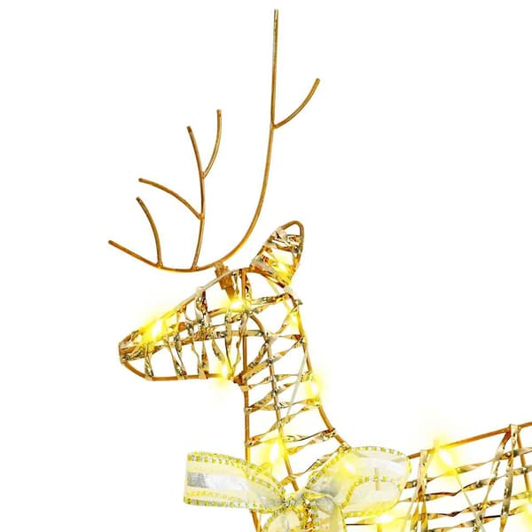 LED Renar med 80 LED-lampor 4 pcs Guld PET