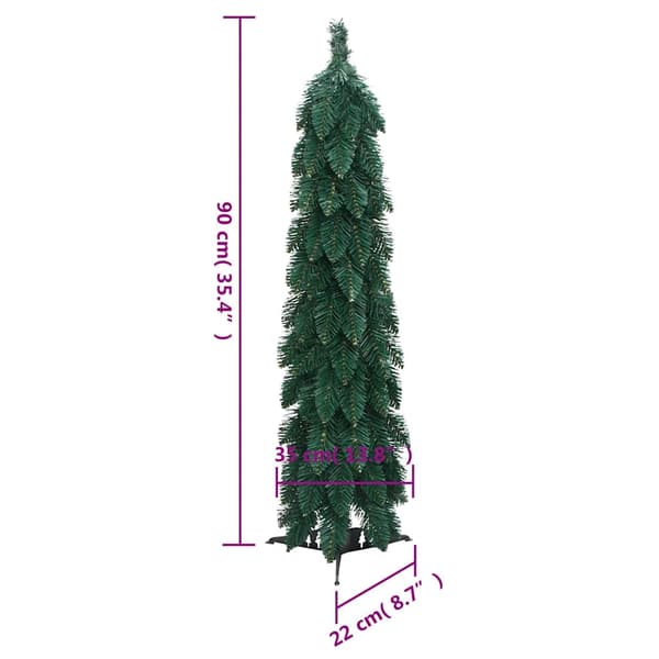 Belyst plastgran med 45 LEDs 90 cm