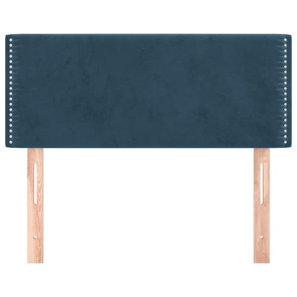 Sänggavel blå 100 x 5 x 78/88 cm sammet