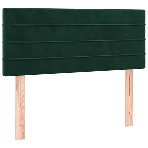Ramsäng med madrass mörkgrön 120x200 cm sammet