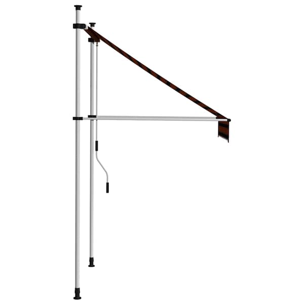 Markis manuellt infällbar 100 cm orange och brun