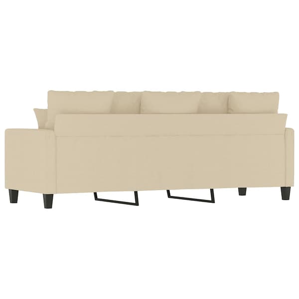 3-sitssoffa gräddvit 180 cm tyg
