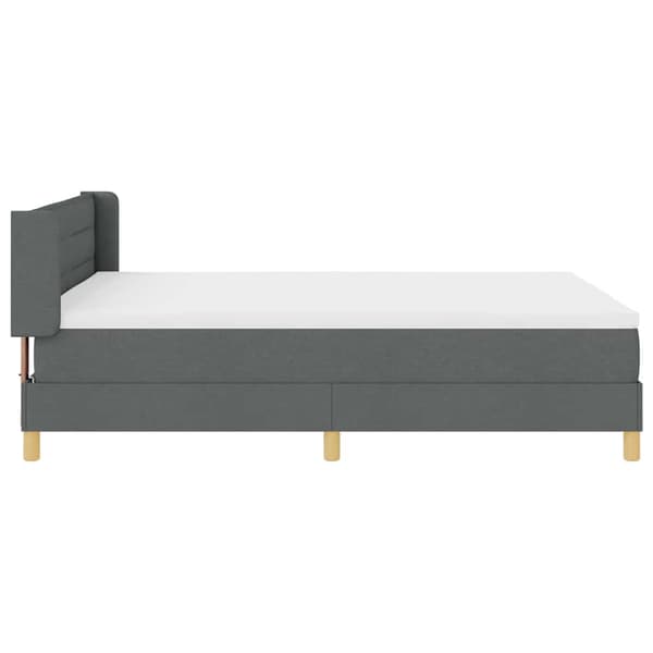 Bäddfjäder med madrass Mörkgrå 200 x 160 cm Polyester