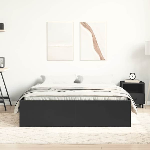 Sängram svart 160x200 cm