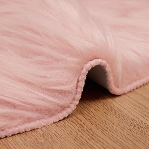 Fuskfäll matta TAFALLA Rosa 60 x 90 cm Polyester