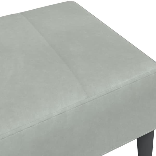 Fotpall Ljusgrå 77x55x31 cm sammet