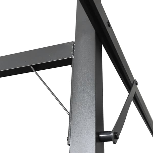 Pergola med infällbart tak gräddvit 589x292x230 cm