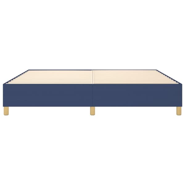 Boxspring-sängram blå 200x200 cm tyg