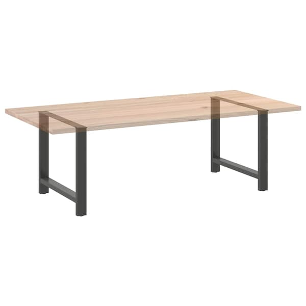 Matbordsben antracit 2 st 100x(72-73) cm stål