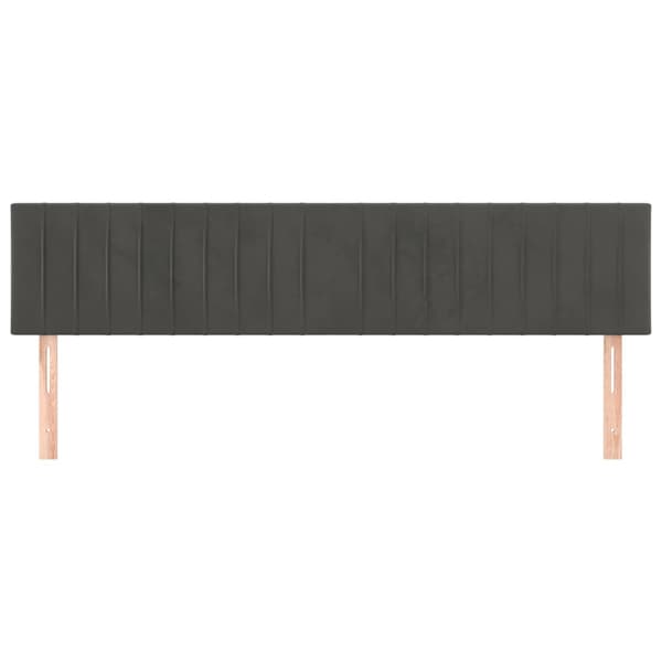 Sänggavlar mörkgrå 180x5x78/88 cm sammet