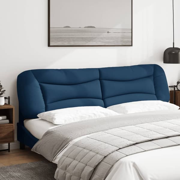 Headboard Cushion "Hvar" Blue 200 cm Fabric