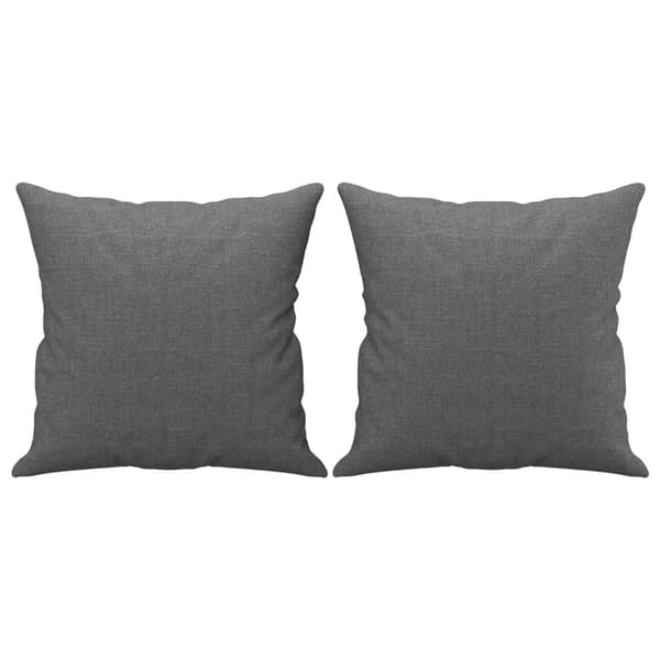 2-sits soffa med prydnadskuddar mörkgrå 120 cm tyg