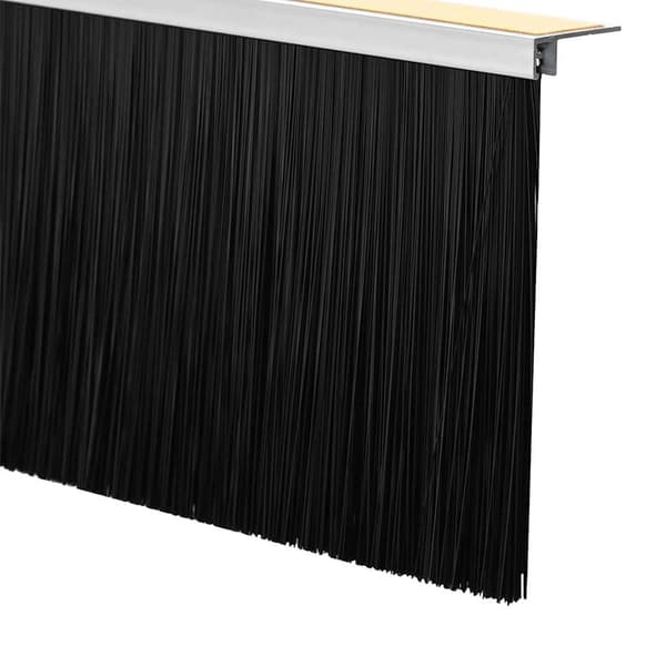Självhäftande dörrborstlist 2 pcs Vit 100 cm Aluminiumlegering