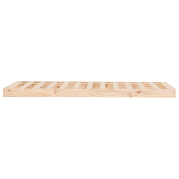 Sängram 75x190 cm massiv furu vit