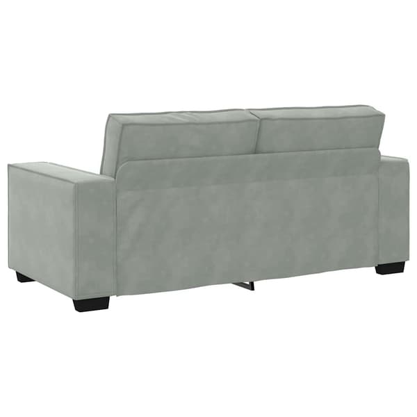 2-sitssoffa ljusgrå 180x78x84 cm sammet