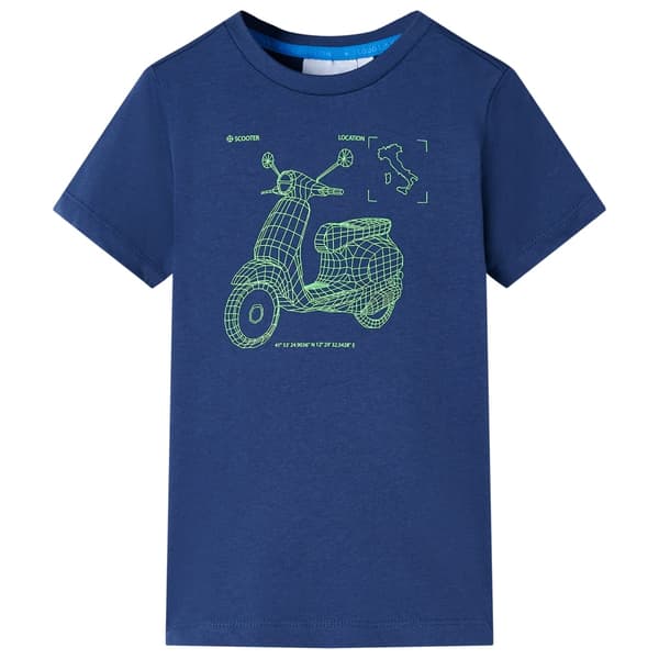 T-shirt för barn mörkblå 104