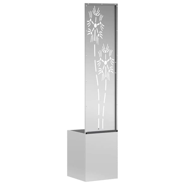 Trädgårds integritetsskärm Silver 32 x 150 cm Galvaniserat stål