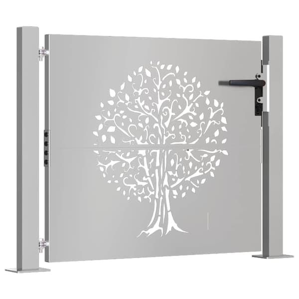 Trädgårdsgrind 100x75 cm cortenstål träddesign