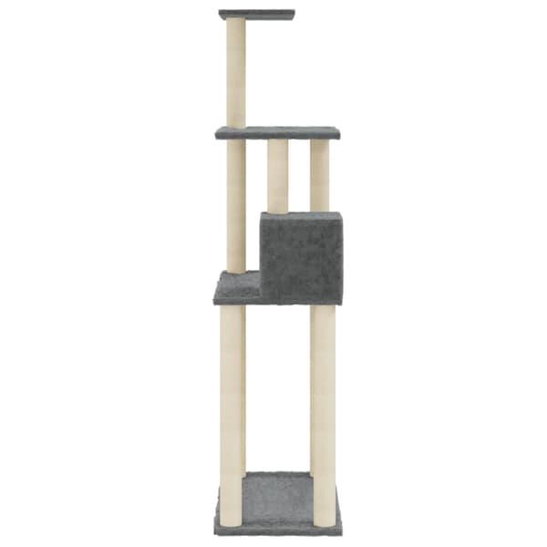 Klösträd med sisalpelare mörkgrå 147 cm