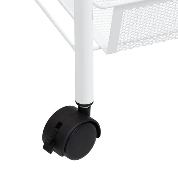 Rullvagn 3 våningar vit 46x26x64 cm järn