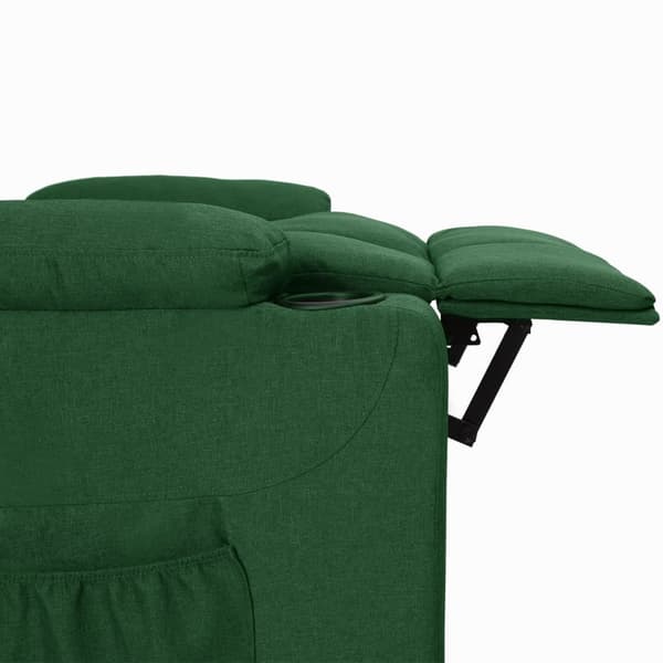 Reclinerfåtölj mörkgrön tyg