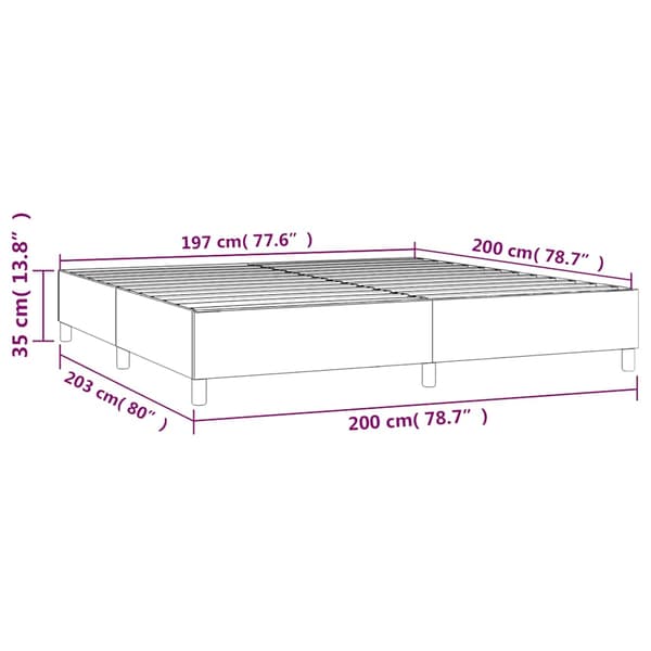 Boxspring-sängram mörkgrön 200x200 cm sammet