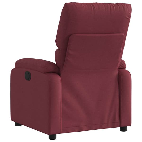 Reclinerfåtölj vinröd tyg