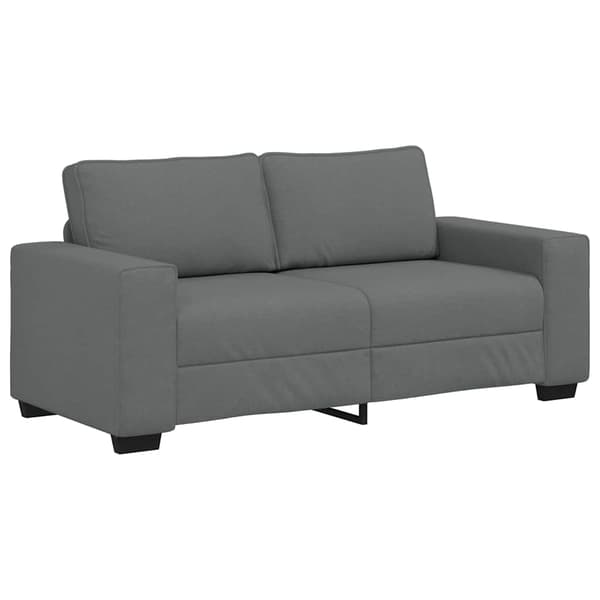 2-sitssoffa mörkgrå 180x77x82 cm tyg