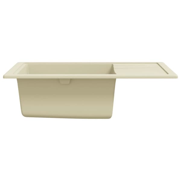 Diskho med bräddavlopp oval beige granit