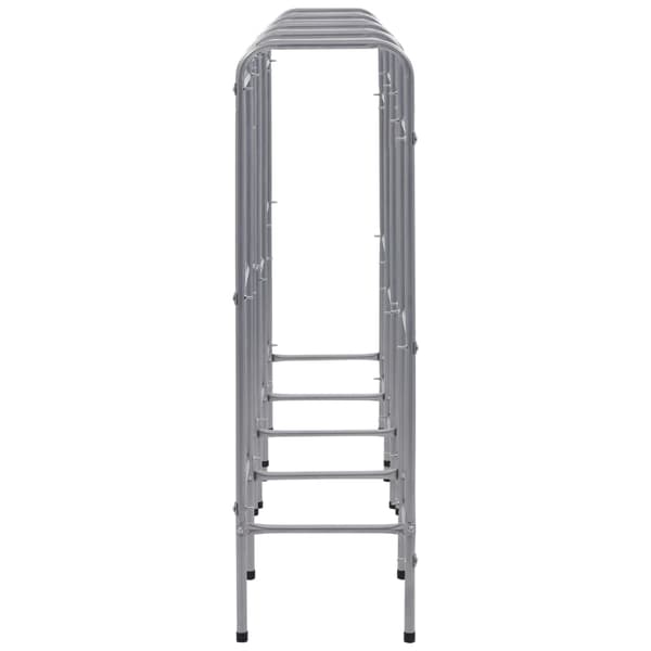 Förvaringshylla för 12 backar silver 190x33x116 cm stål