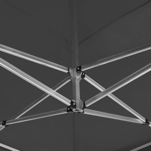 Hopfällbart partytält aluminium 6x3 m antracit